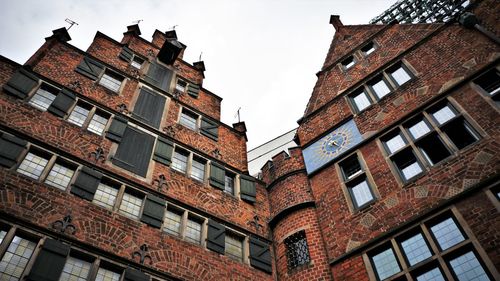 Low angle view of residential buildings against sky