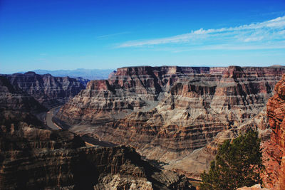 Scenic view of rock formations against sky