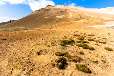 Scenic view of desert against sky