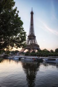 Low angle view of eiffel tower