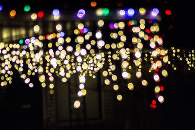 Close-up of illuminated lights