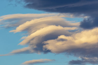 Low angle view of clouds in sky