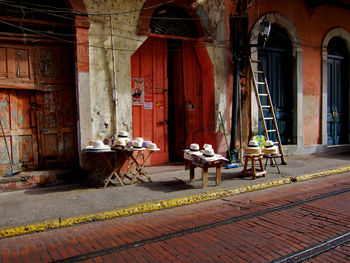 View of city street with buildings in background