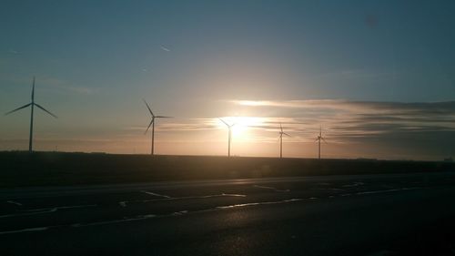 Road passing through field