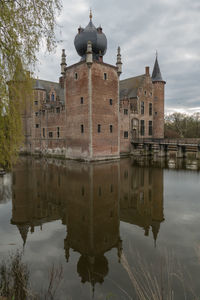 Reflection of building in lake