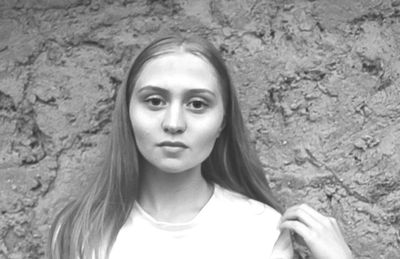 Close-up portrait of a beautiful young woman