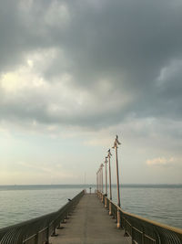 Pier over sea against sky