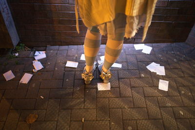 Low section of woman standing on floor