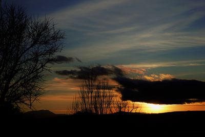 Scenic view of dramatic sky during sunset