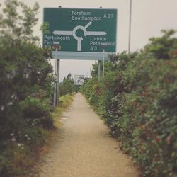 Information sign on footpath