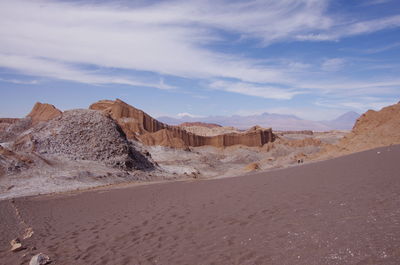 Scenic view of desert against sky