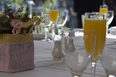 Close-up of drink in restaurant