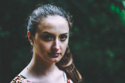 Close-up portrait of young woman