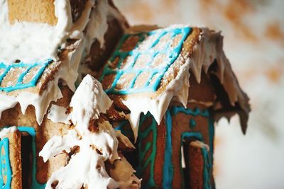 Close-up of painting on wall