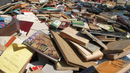 Full frame shot of books