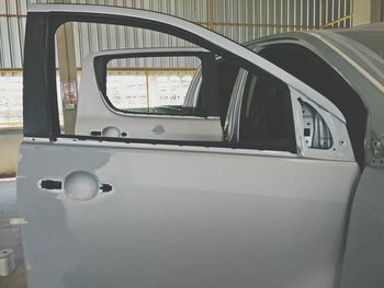 Close-up of car window