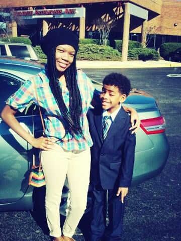 My bruh suited up for church lookin crazy