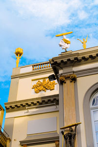 Low angle view of built structure against sky