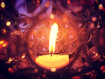 Close-up of illuminated lamp