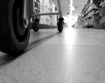 View of train on road
