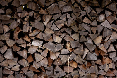 Firewood on a stack