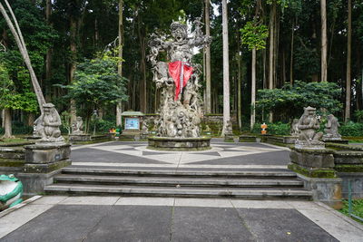 Statue of fountain in park