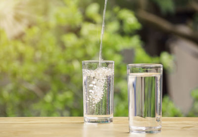 Close-up of drink on table