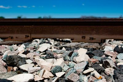 Surface level of railroad track