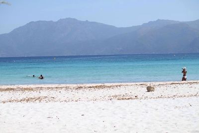 Woman enjoying at beach