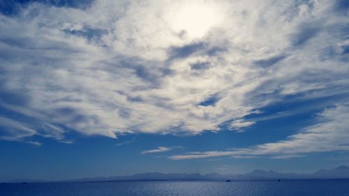 Low angle view of sea against sky