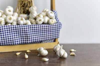 Close-up of food on table