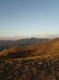 Scenic view of landscape against clear sky