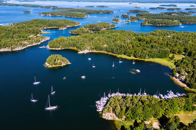 Aerial view of the stockholm archipelago