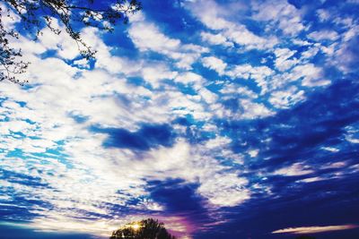 Low angle view of clouds in sky