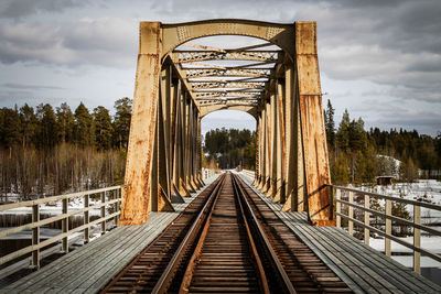 Railway bridge against sky