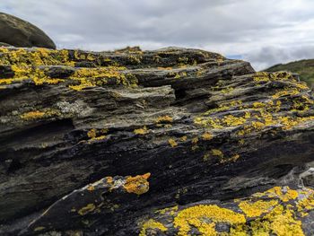 Scenic view of rock formation against sky