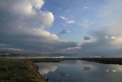 Scenic view of sea against sky