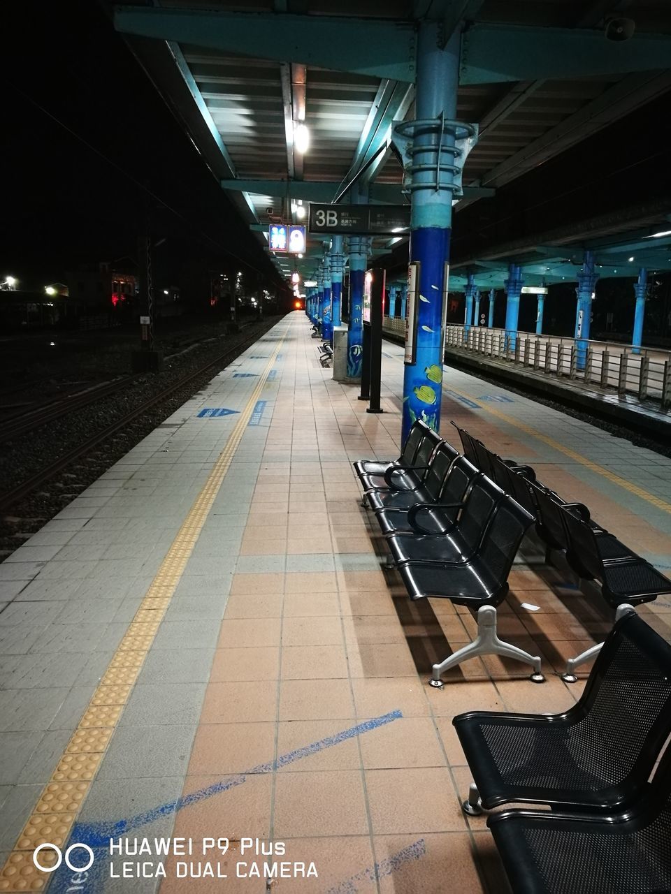 VIEW OF RAILROAD STATION PLATFORM