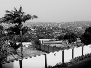 Scenic view of swimming pool against clear sky