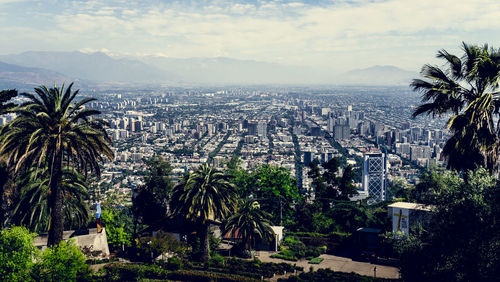 Aerial view of buildings in city