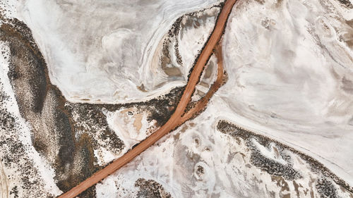 High angle view of beach