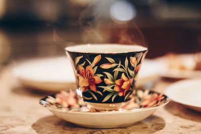 Close-up of drink on table