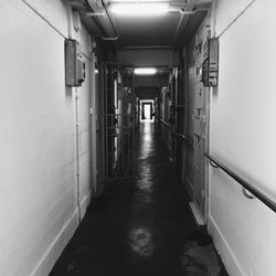 Empty corridor of building