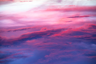 Low angle view of cloudy sky during sunset