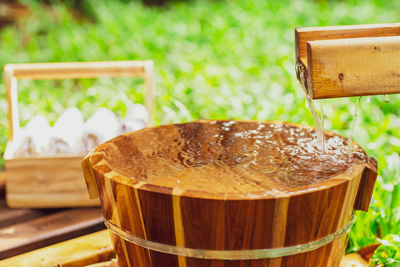 Close-up of drink on table