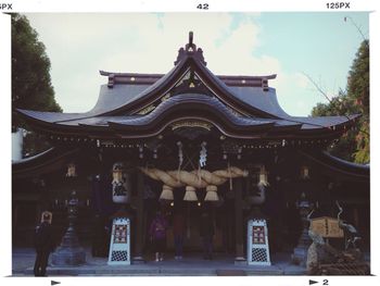 Low angle view of temple