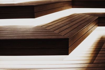 Full frame shot of wooden steps