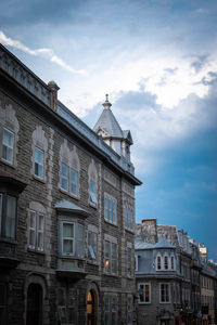 Low angle view of buildings in city