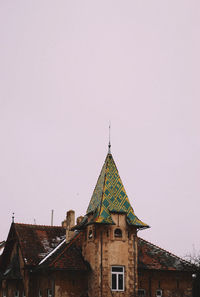 Low angle view of building against clear sky