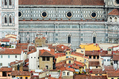 Houses against cathedral in florence